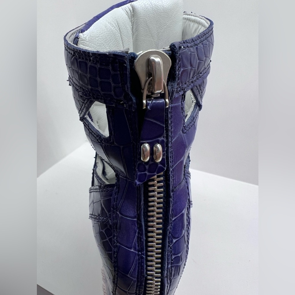 Casadei Embossed Platform Sneakers - image 7